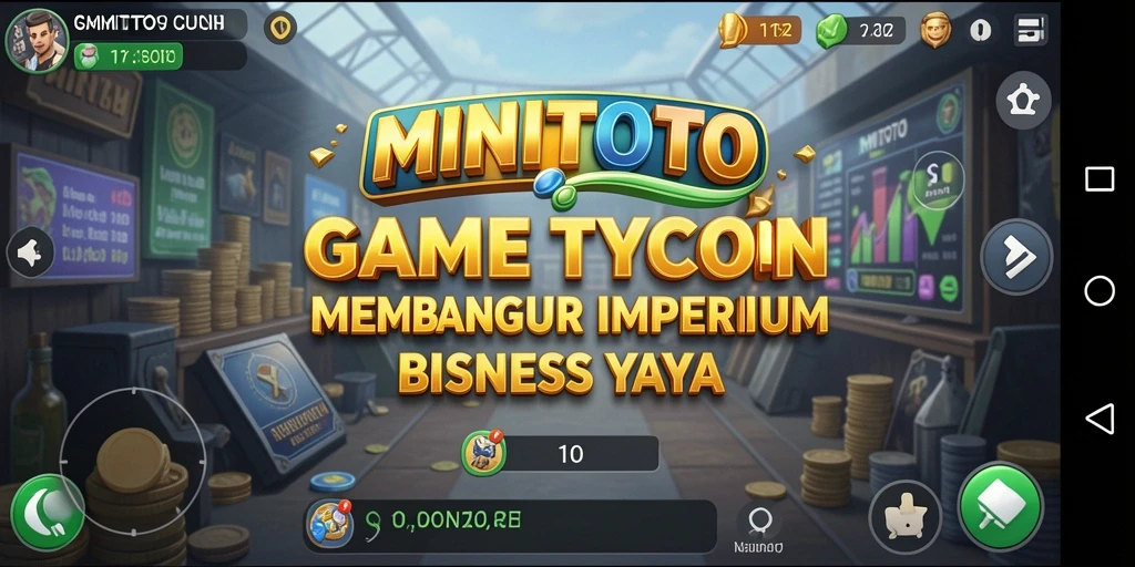 Gameplay seru di MINITOTO saat membangun bisnis Tycoon.