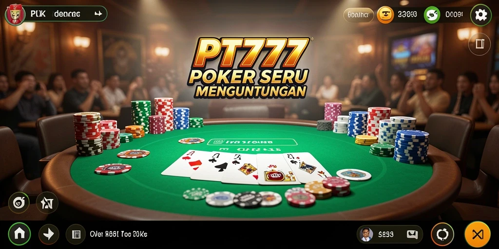 Tampilan gameplay seru Poker di PT777 yang menarik.