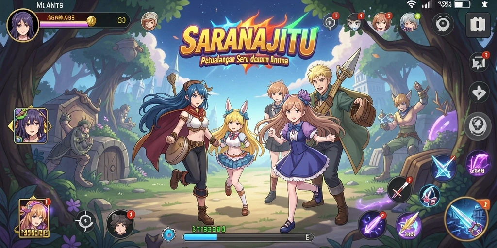 Gameplay menarik dalam dunia anime yang penuh warna.