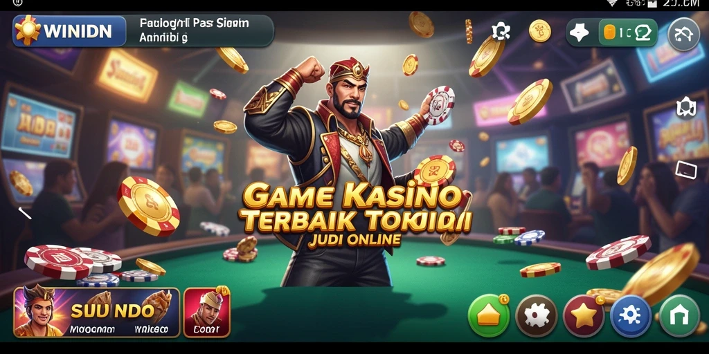 Tangkapan layar gameplay WINIDN yang menggugah selera untuk permainan Kasino.
